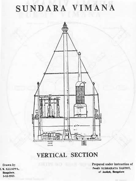 Vimana Sundara, dessin réalisé en 1923