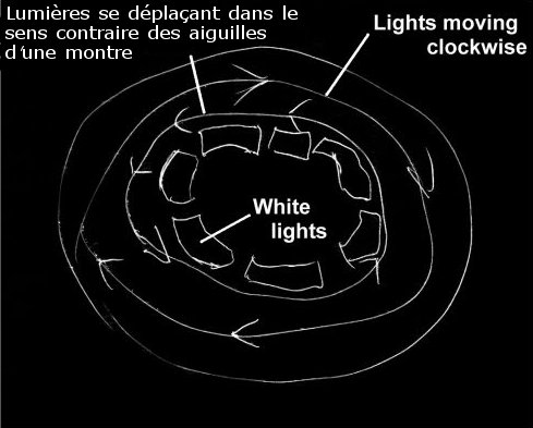 Dessin de FOX3 montrant le dessous de l'objet, tel qu'il aurait pu l'observer