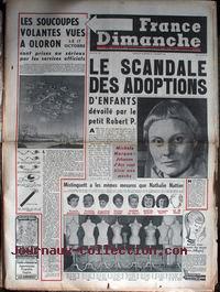 France Dimanche n° 322 du 26 octobre, titrant : Les soucoupes volantes vues à Oloron le 17 octobre sont prises au sérieux par les services officiels