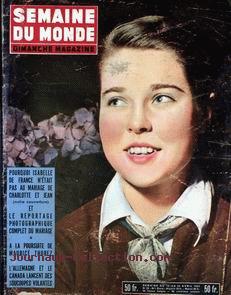 Dimanche magazine - Semaine du monde n° 24 du 18 avril, titrant L'Allemagne et le Canada lançent des soucoupes volantes